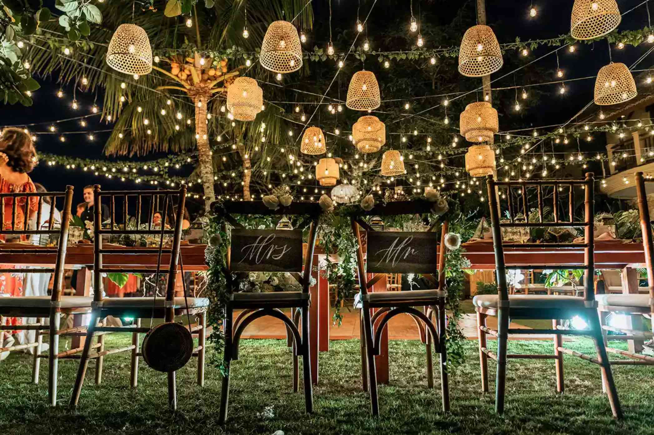 Bamboo lamps for cafes